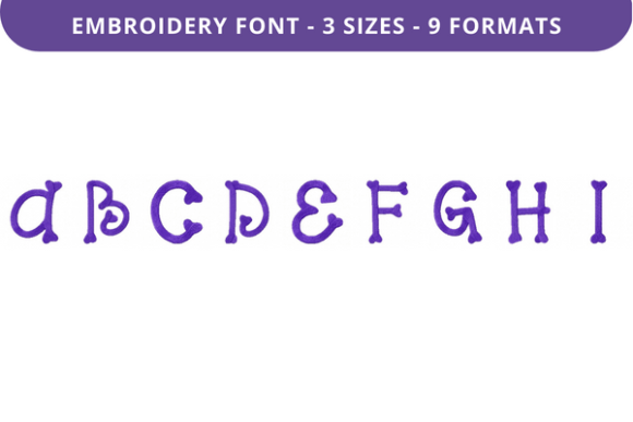 Curves and Bones Font Uppercase a to I Review