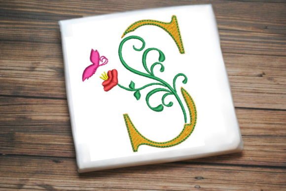 Floral Letter S with Butterfly Review