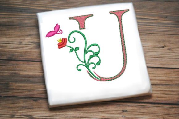 Floral Letter U with Butterfly Review