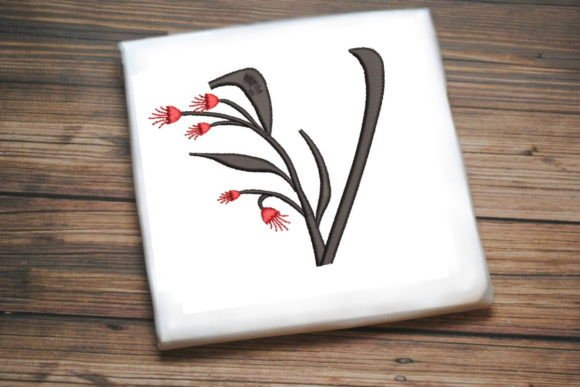 Floral Monogram Letter V Review for Craft Fairs