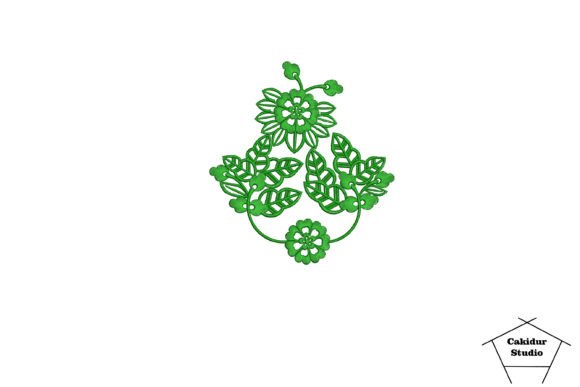 Green Floral Bush Embroidery Design Review