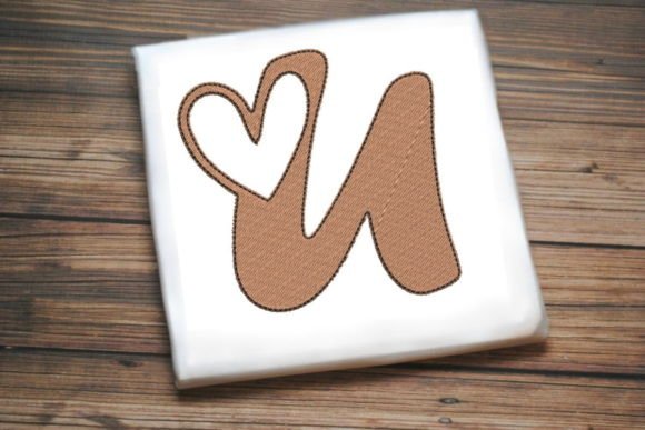 Letter U with Beautiful Heart Review
